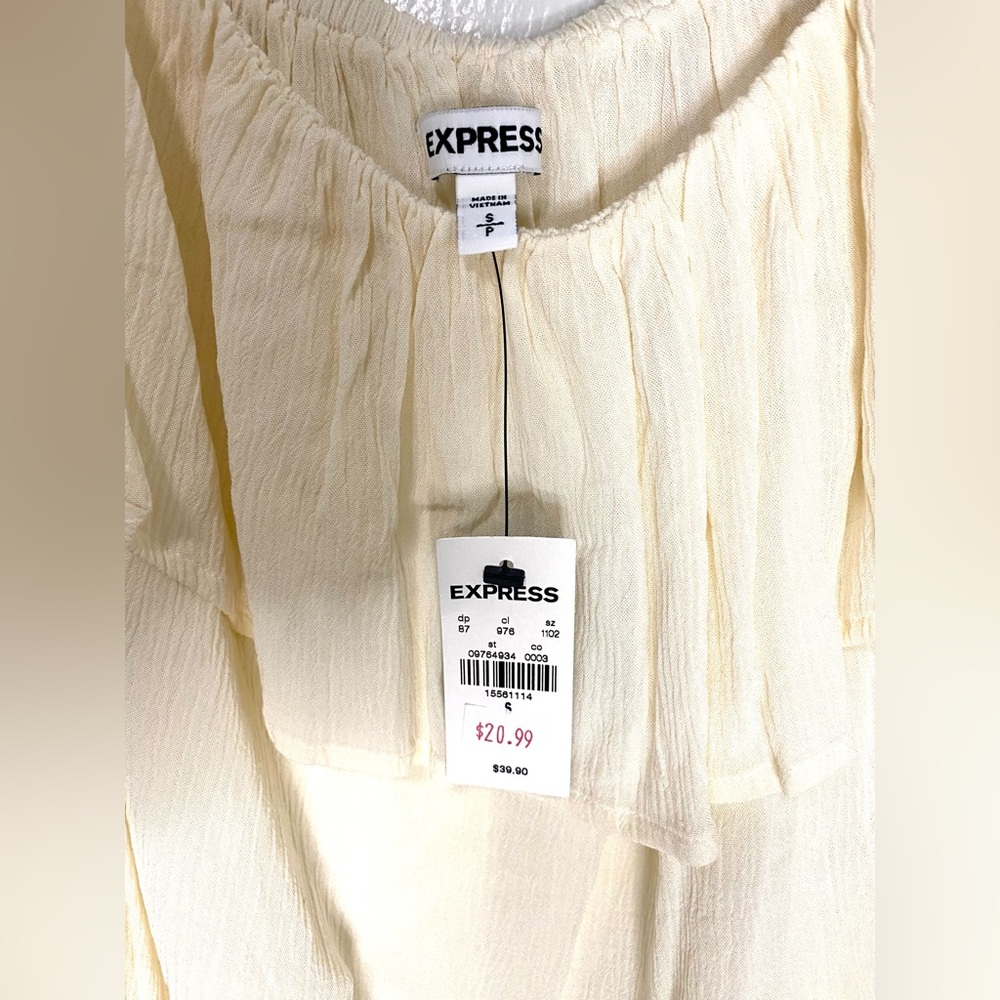 Express Ruffled Tube Top NWT - Picture 2 of 4